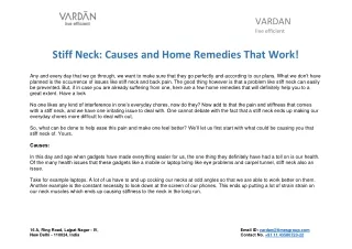 Stiff Neck: Causes and Home Remedies That Work!
