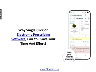 why single click on electronic prescribing