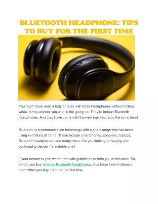 Wireless bluetooth headphones