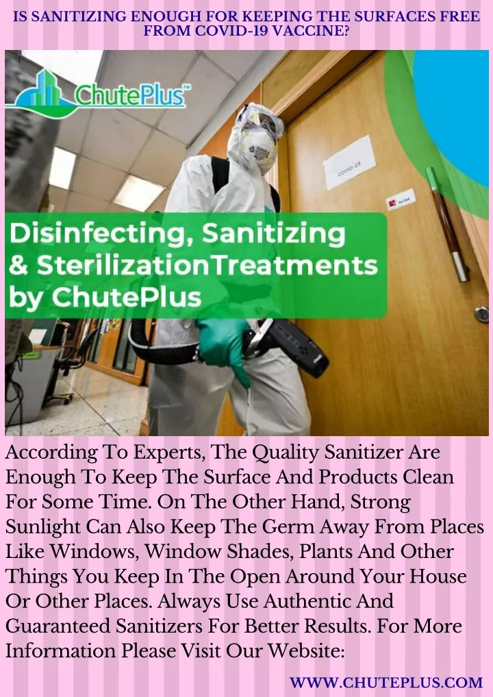 is sanitizing enough for keeping the surfaces