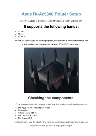 asus rt ac5300 router setup