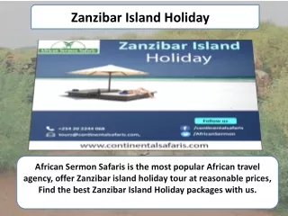 Zanzibar Island Holiday