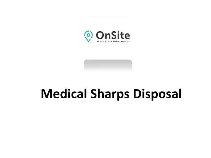 medical sharps disposal