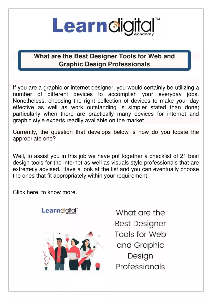 what are the best designer tools