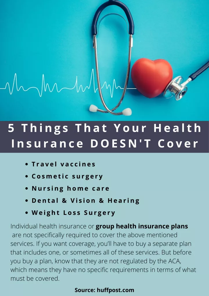 5 things that your health insurance doesn t cover