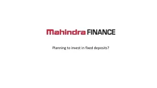 planning to invest in fixed deposits