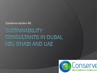 Sustainability Consultancy Services in UAE