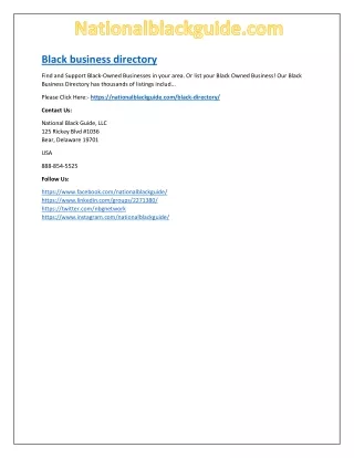 black business directory