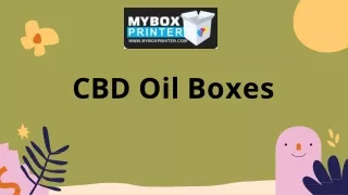 CBD Oil Boxes