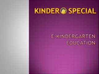 E-Kindergarten Education