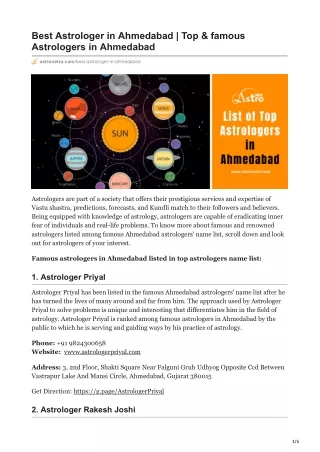 Top 10 Astrologer in Ahmedabad, Best & Famous Astrologers AhmedabadList 2021