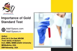 Importance of Gold Standard Test