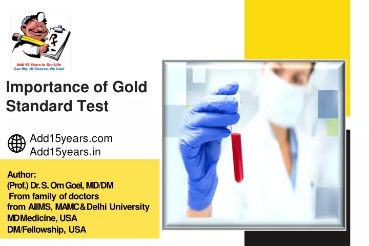 importance of gold standard test