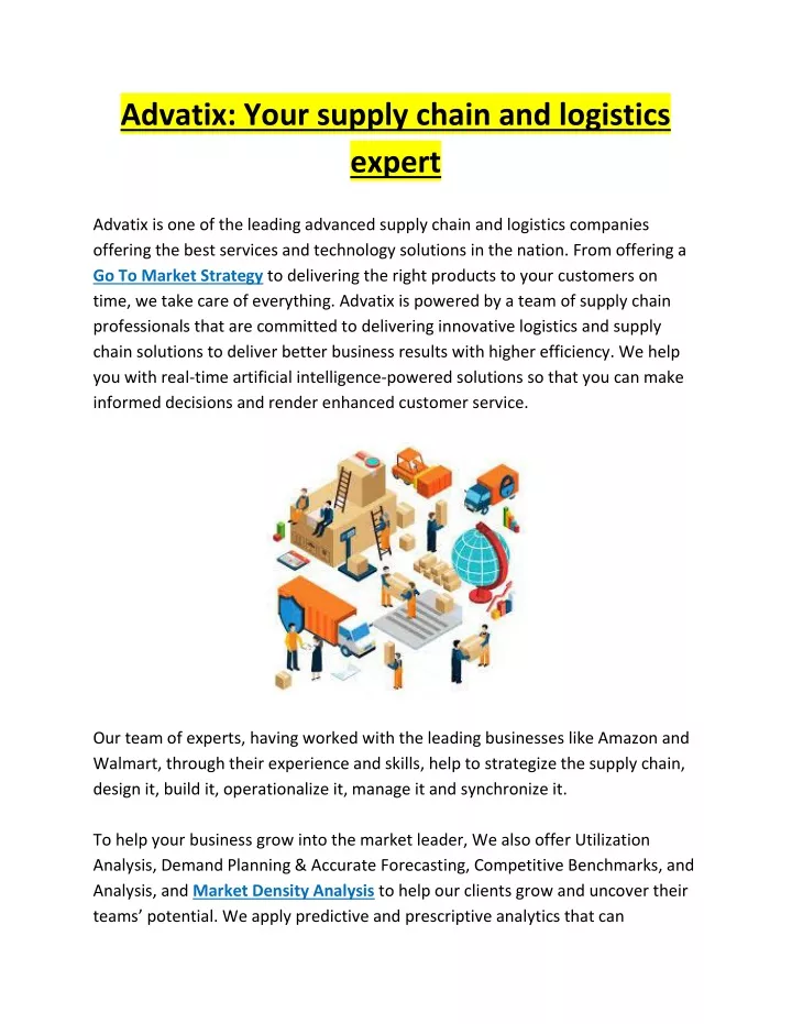 advatix your supply chain and logistics expert