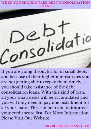 When You Should Take Debt Consolidation Loans