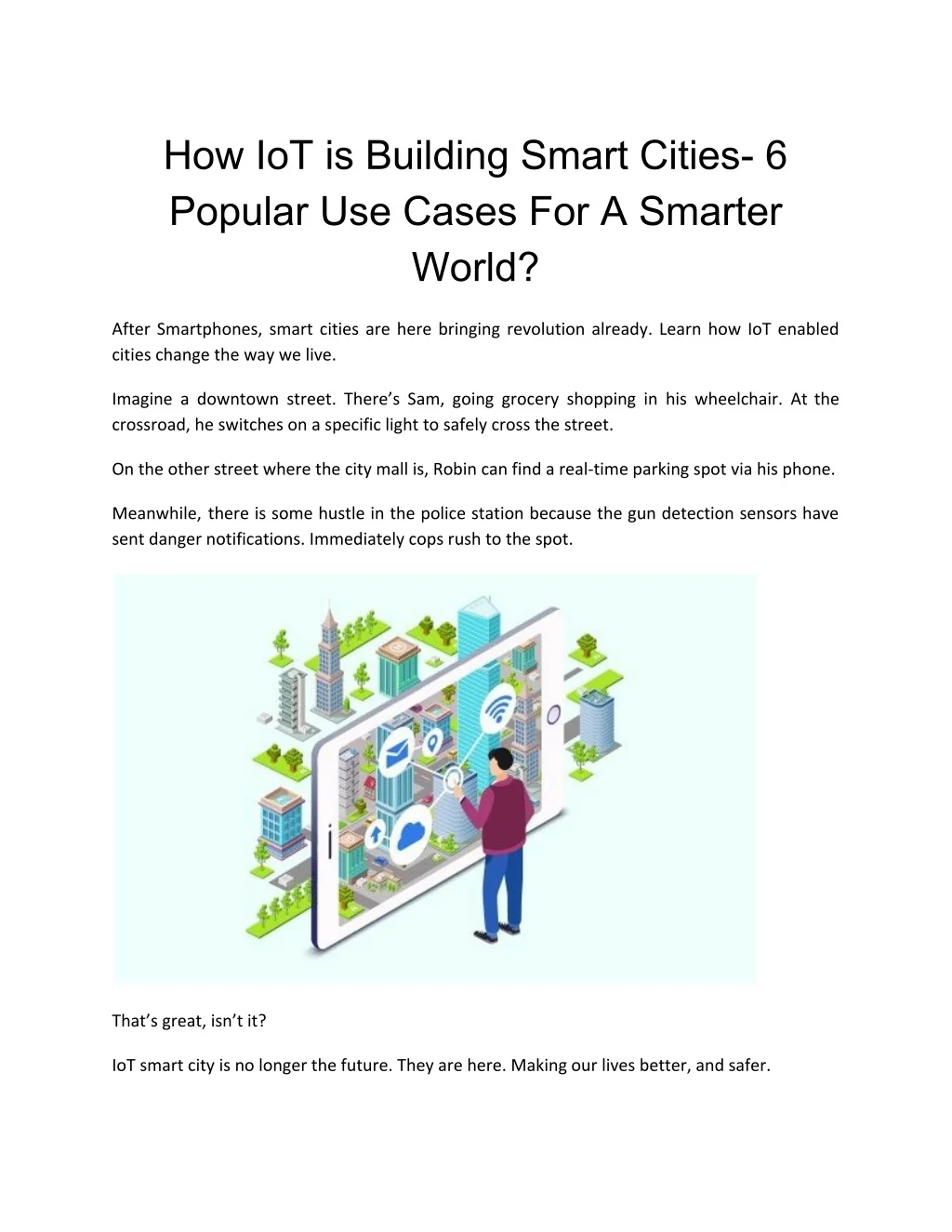 PPT - How IoT is Building Smart Cities- 6 Popular Use Cases For A ...
