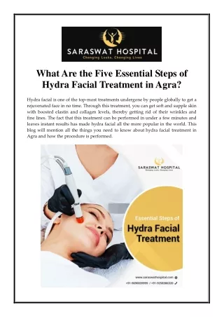 what are the five essential steps of hydra facial