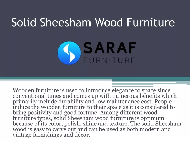 solid sheesham wood furniture