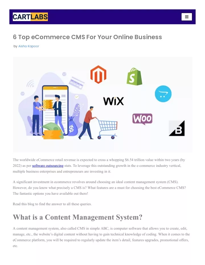6 top ecommerce cms for your online business