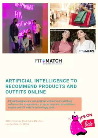 Artificial Intelligence to Recommend Products and Outfits Online