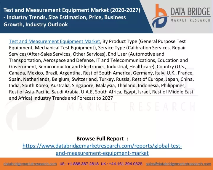 test and measurement equipment market 2020 2027