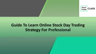 Best Online Day Trading Strategy Class