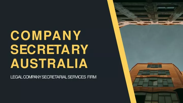 company s e c r e t a r y australia