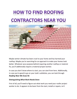 HOW TO FIND ROOFING CONTRACTORS NEAR YOU
