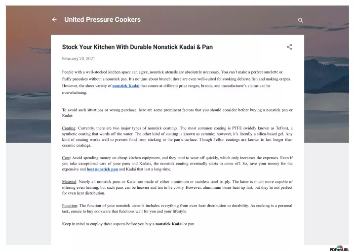 united pressure cookers