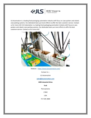jls automation is a leading food packaging