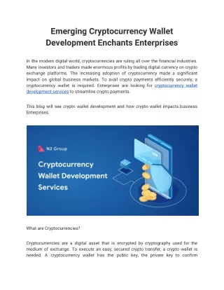 emerging cryptocurrency wallet development