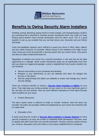 Best Security Alarm Installers In Melbourne