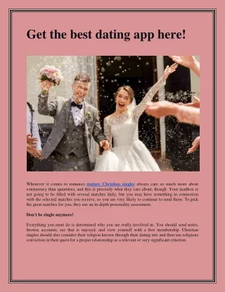 get the best dating app here