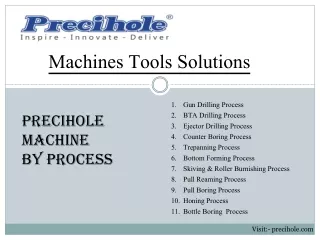 Gun Drilling Machine - Precihole Machine Tools