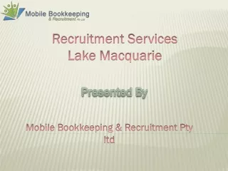 Recruitment Services Lake Macquarie