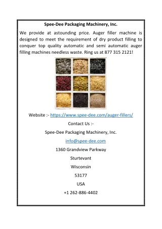 spee dee packaging machinery inc