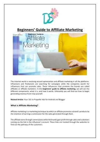 beginners guide to affiliat e marketing
