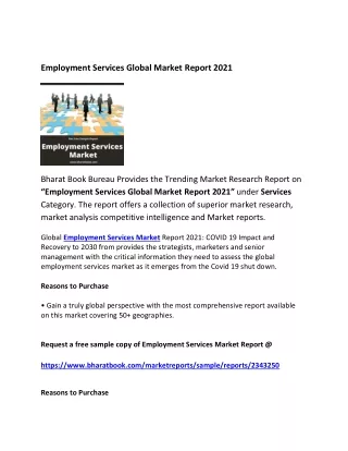 employment services global market report 2021