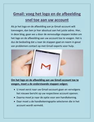 Gmail: voeg het logo en de afbeelding snel toe aan uw account