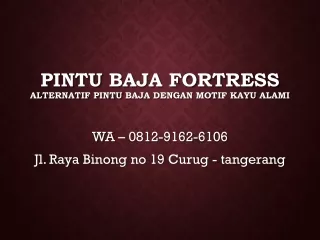 WA 0812-9162-6106 (FORTRESS) Harga Foto Pintu Rumah Unik