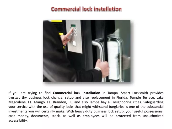 commercial lock installation