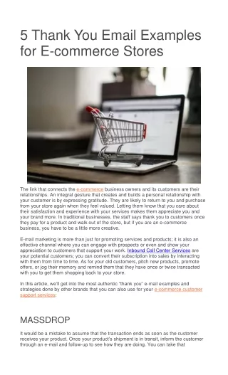 5 thank you email examples for e commerce stores