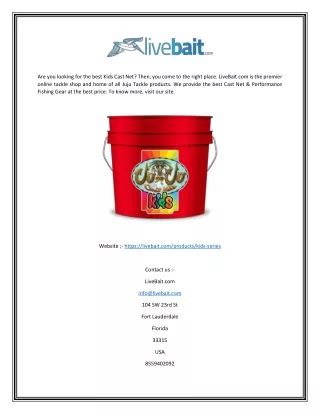 are you looking for the best kids cast net then