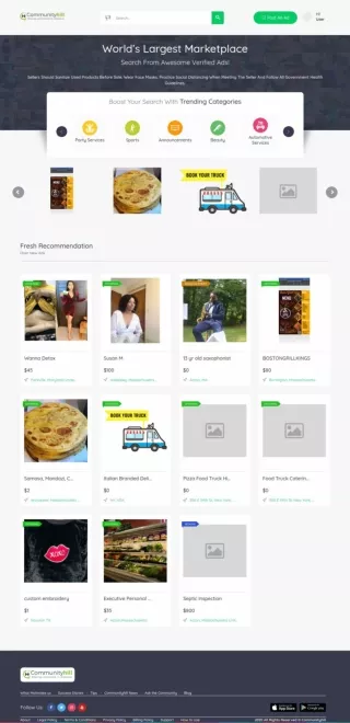 eCommerce Classified Ads Android & iOS App | Community Hill