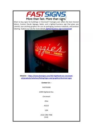 want to buy signs for buildings in cincinnati