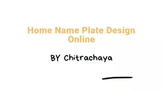 home name plate design online