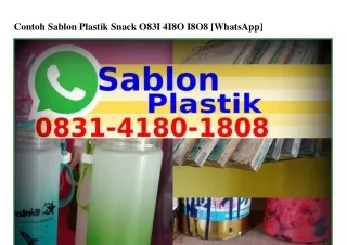 Contoh Sablon Plastik Snack Ö831•418Ö•18Ö8[WhatsApp]