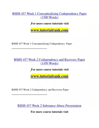 BSHS 457 Education Organization- tutorialrank.com