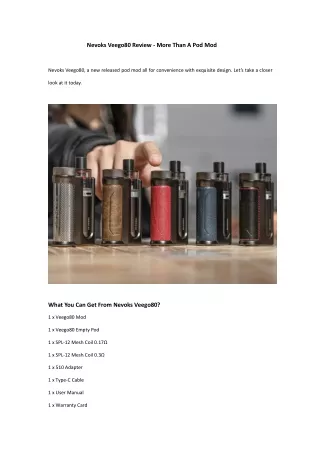 nevoks veego80 review more than a pod mod