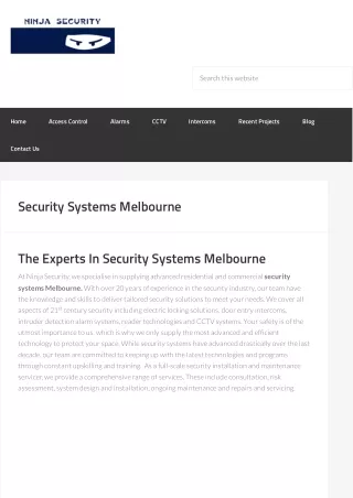 Security Systems Melbourne